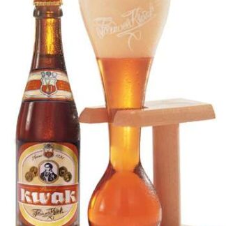 Verre de Kwak avec support en bois