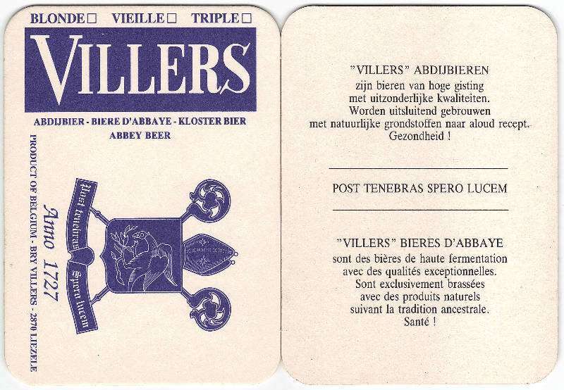 Sous-verres Villers