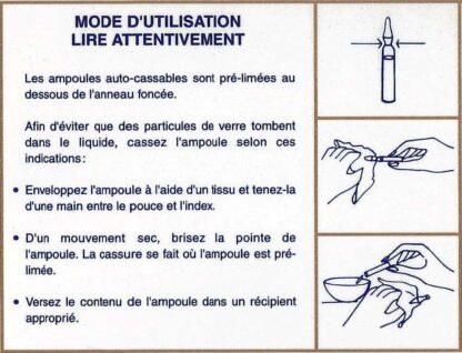 Utilisation des ampoules auto-cassables