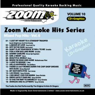 Zoom Karaoke ZKH10 - Mixed Pop Hits - Volume 6