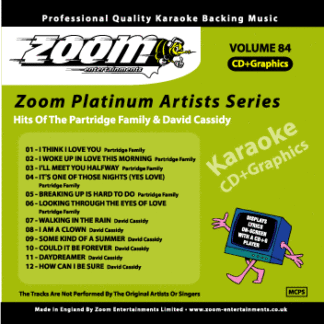 Zoom Karaoke - Hits of the Patridge Family and David Cassidy
