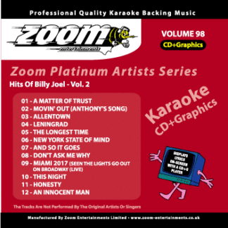 Zoom Karaoke - Hits of Billy Joel - Volume 2