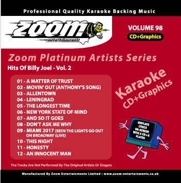Zoom Karaoke - Hits of Billy Joel - Volume 2