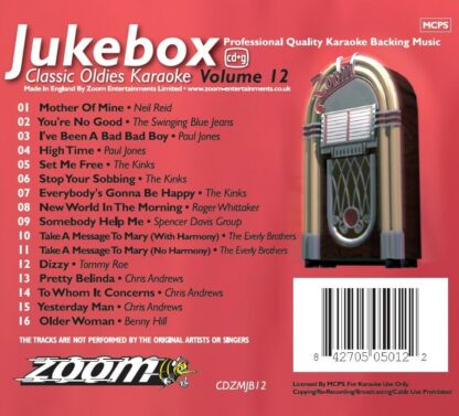 Zoom Karaoke - Jukebox Classic Oldies - Volume 12