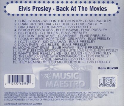 Music Maestro CG6288 - Elvis Presley Back At the Movies