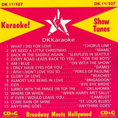 DKKaraoke DKG1107 - Show Tunes Volume 3 - Broadway Meets Hollywood