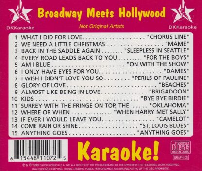 DKKaraoke DKG1107 - Show Tunes Volume 3 - Broadway Meets Hollywood