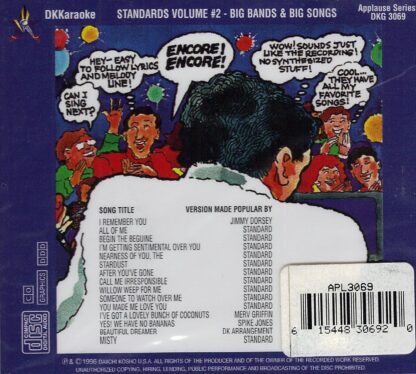 DKKaraoke DKG3069 - Standards Volume 2 - Big Bands and Big Songs