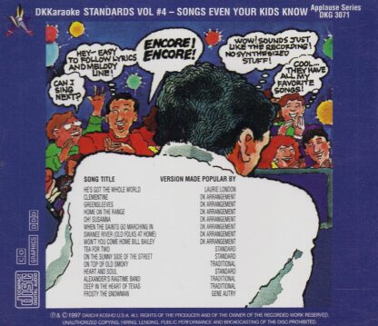 DKKaraoke DKG3071 - Standards Volume 4 - Songs Even Your Kids Know