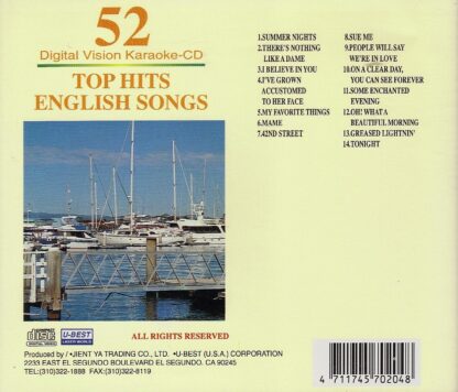 U-Best JDVN052 - Top Hits English Songs Volume 52
