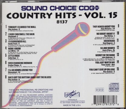 Sound Choice SC8137 - Country Hits Volume 15