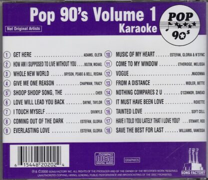 Song Factory SFK1020 - Pop 90’s Volume 1