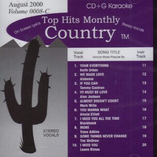 Top Hits Monthly THC0008 - Country August 2000