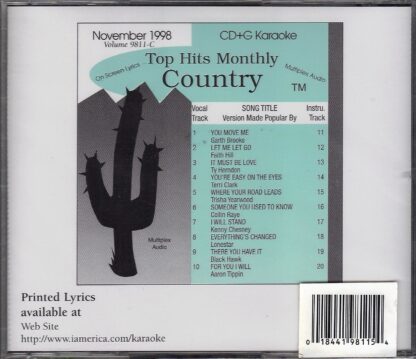 Top Hits Monthly THC9811 - Country November 1998