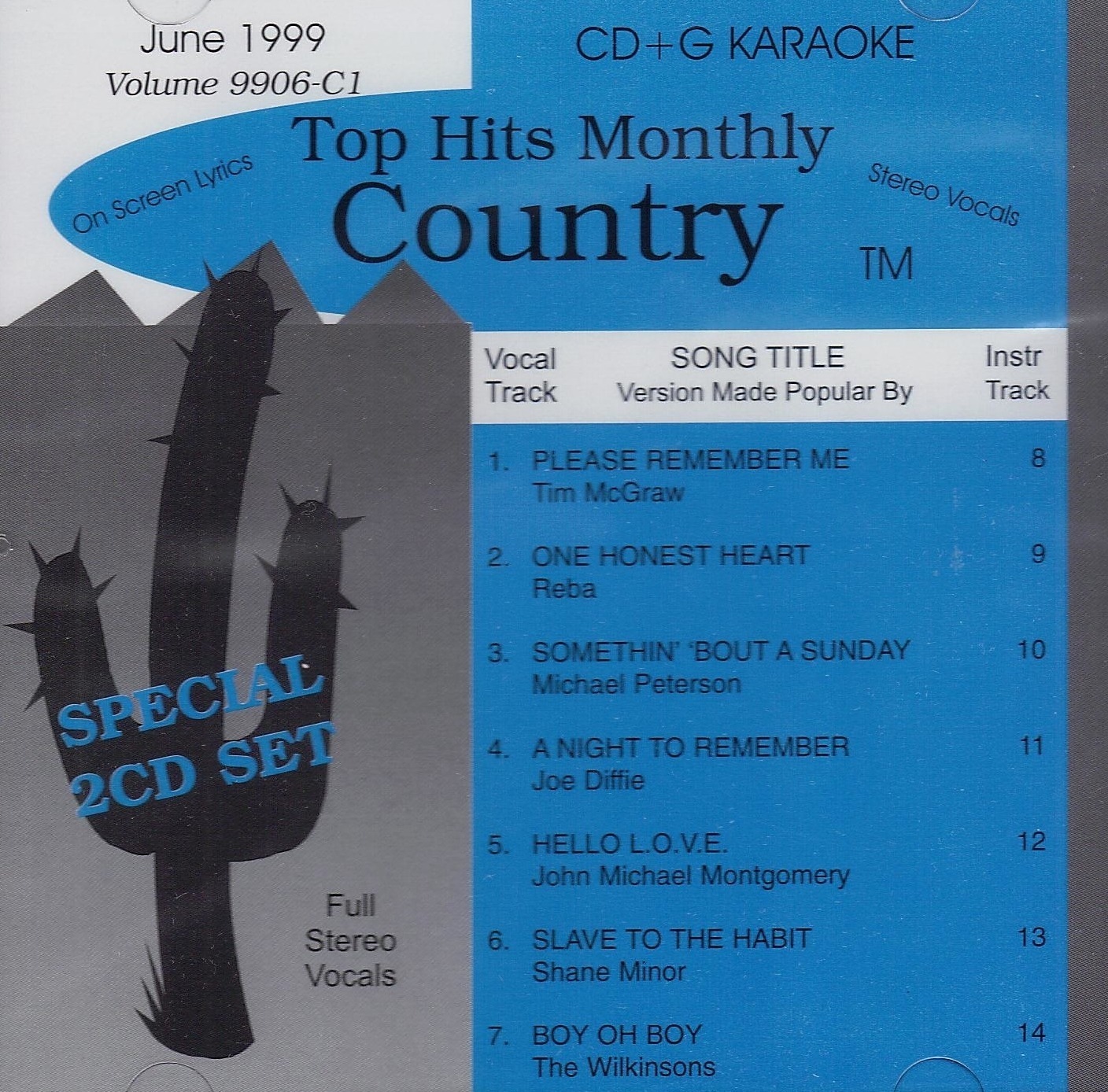 Top Hits Monthly THC9906I - Country June 1999 - Volume 1