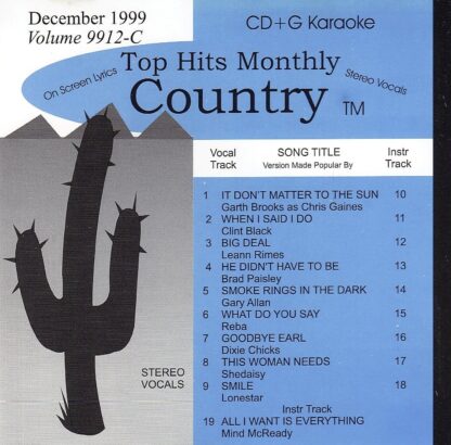 Top Hits Monthly THC9912 - Country December 1999