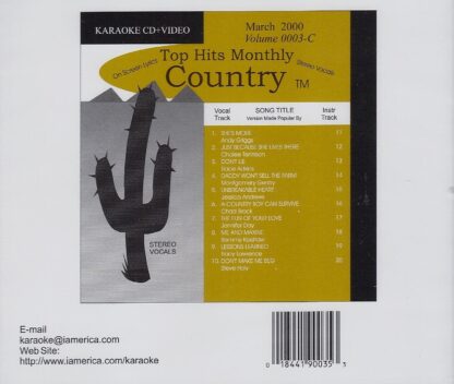 Top Hits Monthly THCV0003 - Country March 2000