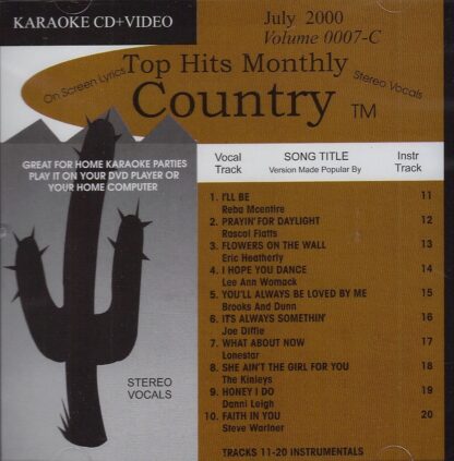 Top Hits Monthly THCV0007 - Country July 2000