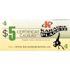 Certificat cadeau de 5 $