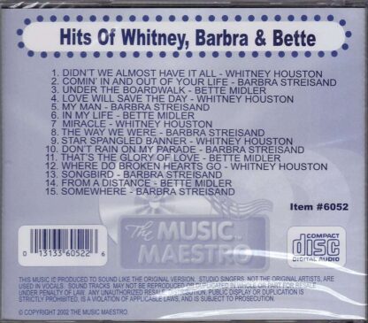Hits of Whitney, Barbra and Bette