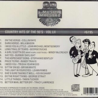 Country Hits of the 90’s - Volume LII