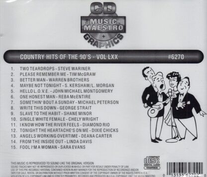 Country Hits of the 90’s - Volume LXX