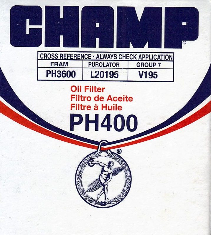 Champ PH400 Filtre à huile