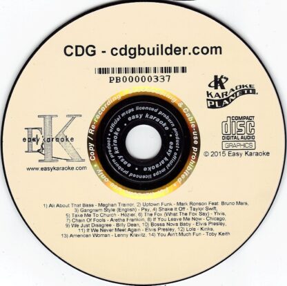Karaoké Planète PB0337 - CD+G Proburn
