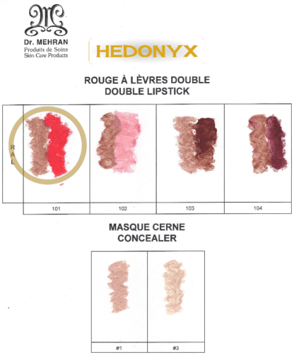 Rouge à lèvres double rouge et naturel