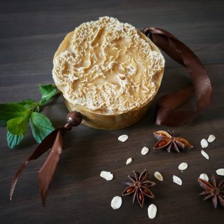 Savon exfoliant loofah, menthe verte, anis, avoine et miel
