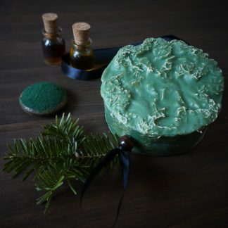 Savon exfoliant loofah, patchouli, santal amyris, sapin baumier et huile de ricin