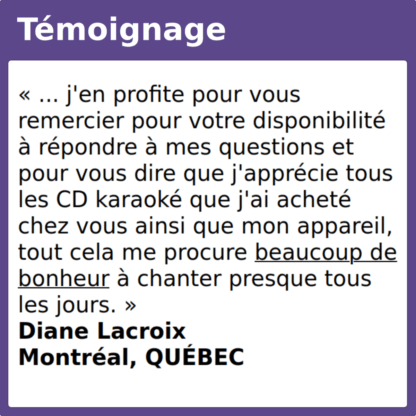Témoignage bonheur chanter jours