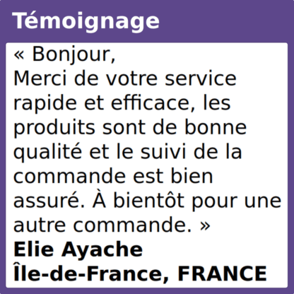Témoignage bonne suivi assuré