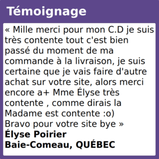 Témoignage contente bravo site CD
