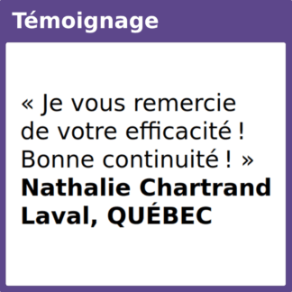 Témoignage efficacité continuité