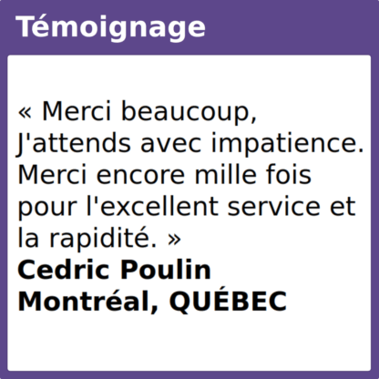 Témoignage mille excellent rapidité