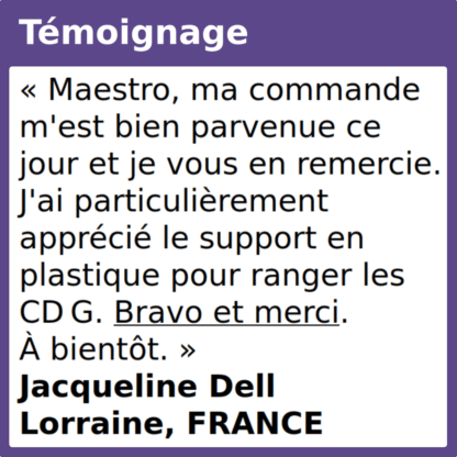 Témoignage parvenue support CDG