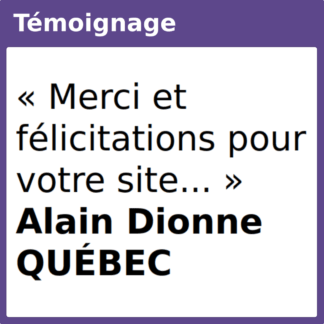 Témoignage félicitations Québec