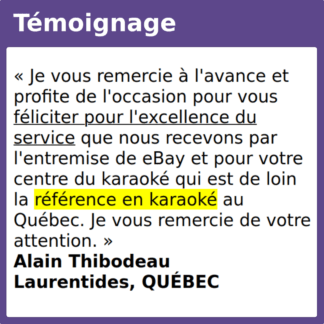 Témoignage référence excellence eBay