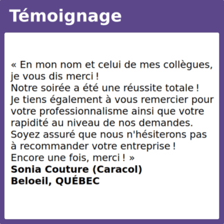 Témoignage assuré réussite totale