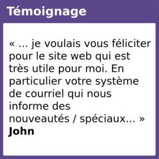 Témoignage site utile informe