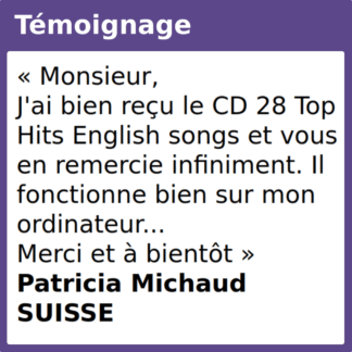 Témoignage songs ordinateur Suisse