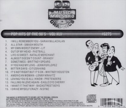 Music Maestro CG6275 - Pop Hits of the 90’s - Volume XLV