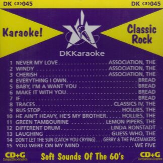 DKKaraoke DKG3045 - Classic Rock Volume 2 - Soft Sounds of the 60’s