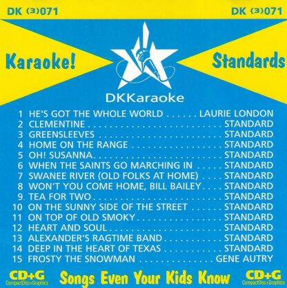 DKKaraoke DKG3071 - Standards Volume 4 - Songs Even Your Kids Know