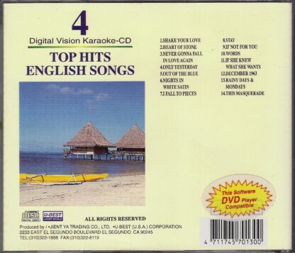 U-Best JDVN004 - Top Hits English Songs Volume 4