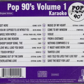 Song Factory SFK1020 - Pop 90’s Volume 1