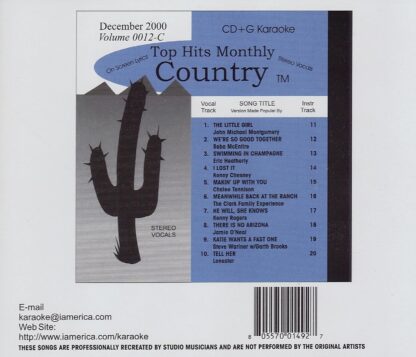 Top Hits Monthly THC0012 - Country December 2000