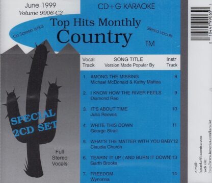 Top Hits Monthly THC9906II - Country June 1999 - Volume 2