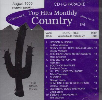 Top Hits Monthly THC9908 - Country August 1999